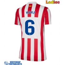 Atletico Madrid Koke #6 Replica Home Shirt Ladies 2025-26 Short Sleeve